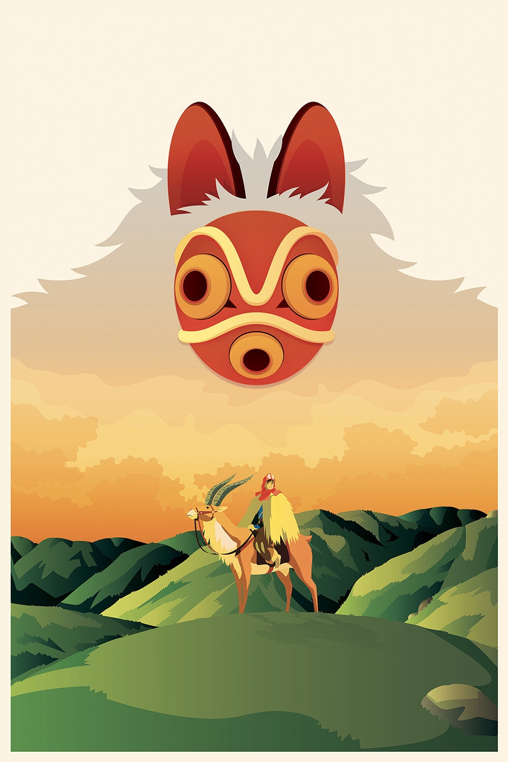 "The Wolf Princess and Ashitaka" by Joseph K. Roman