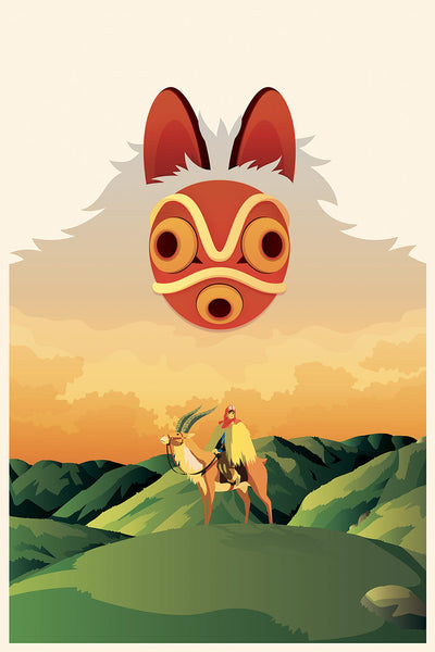 "The Wolf Princess and Ashitaka" by Joseph K. Roman