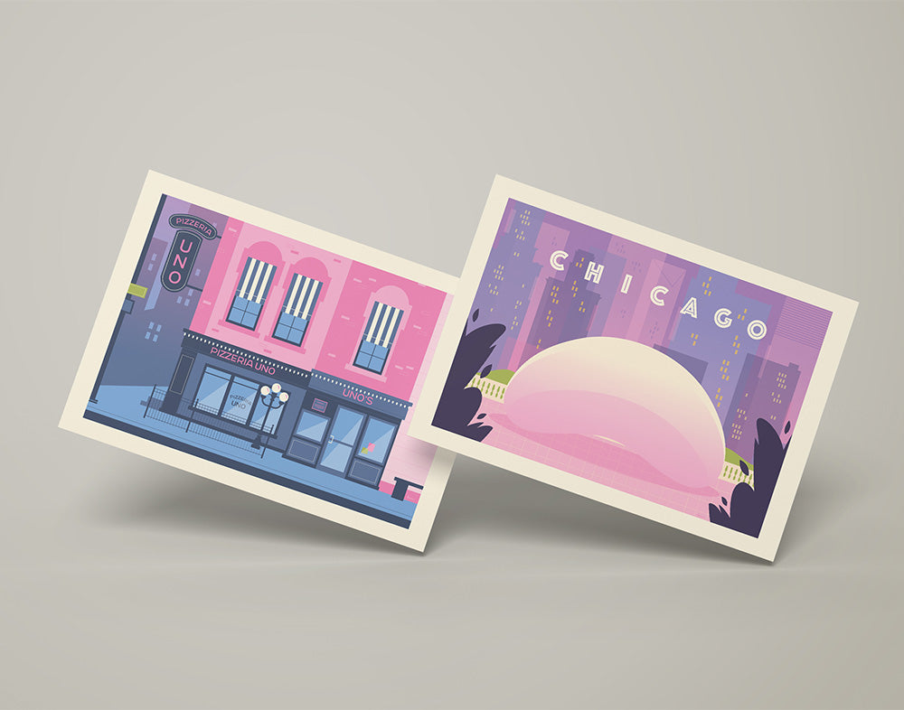 "Postcards from Chicago" Postcard Set by McMahon