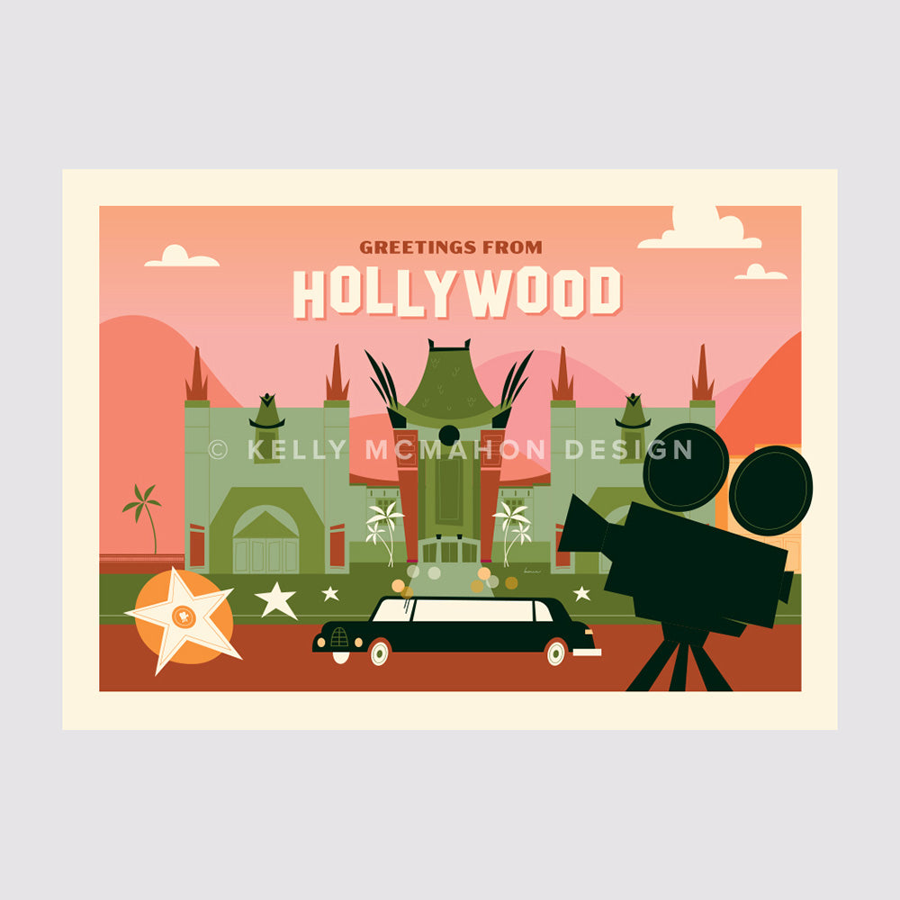 "Postcards from Los Angeles" Postcard Set by Kelly McMahon