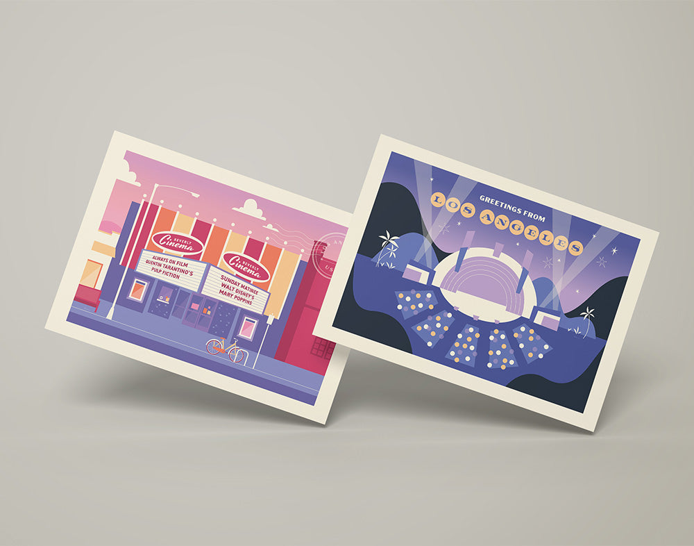 "Postcards from Los Angeles" Postcard Set by Kelly McMahon