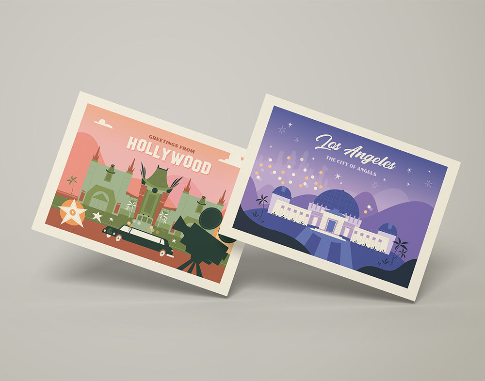 "Postcards from Los Angeles" Postcard Set by Kelly McMahon