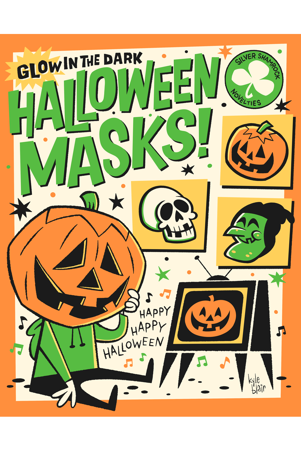 "Halloween Masks!" Variant by Kyle Blair