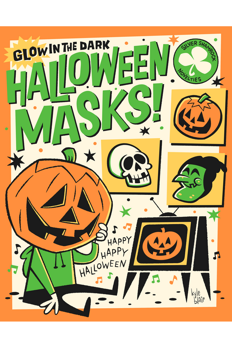 "Halloween Masks!" Variant by Kyle Blair