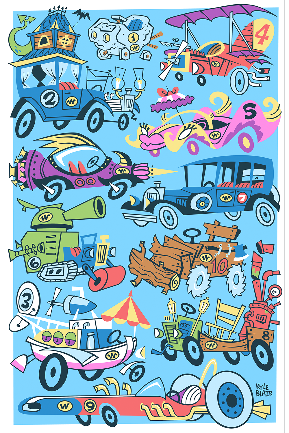 "W is for Wacky Races" by Kyle Blair