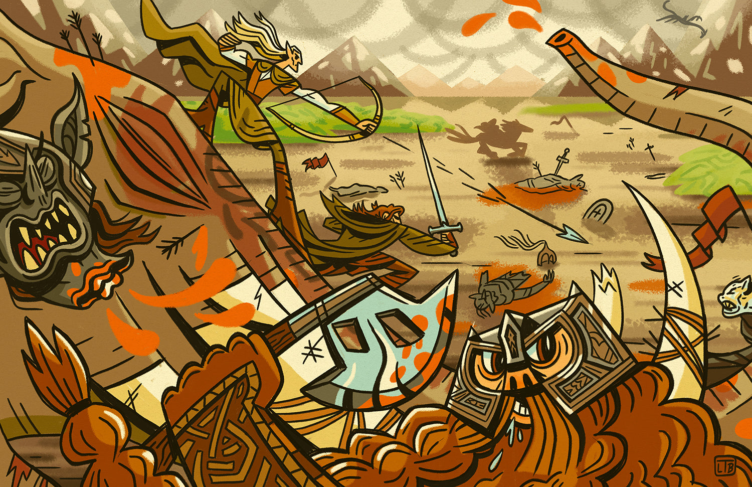 "The Battle of Pelennor Fields" by Luke T Benson