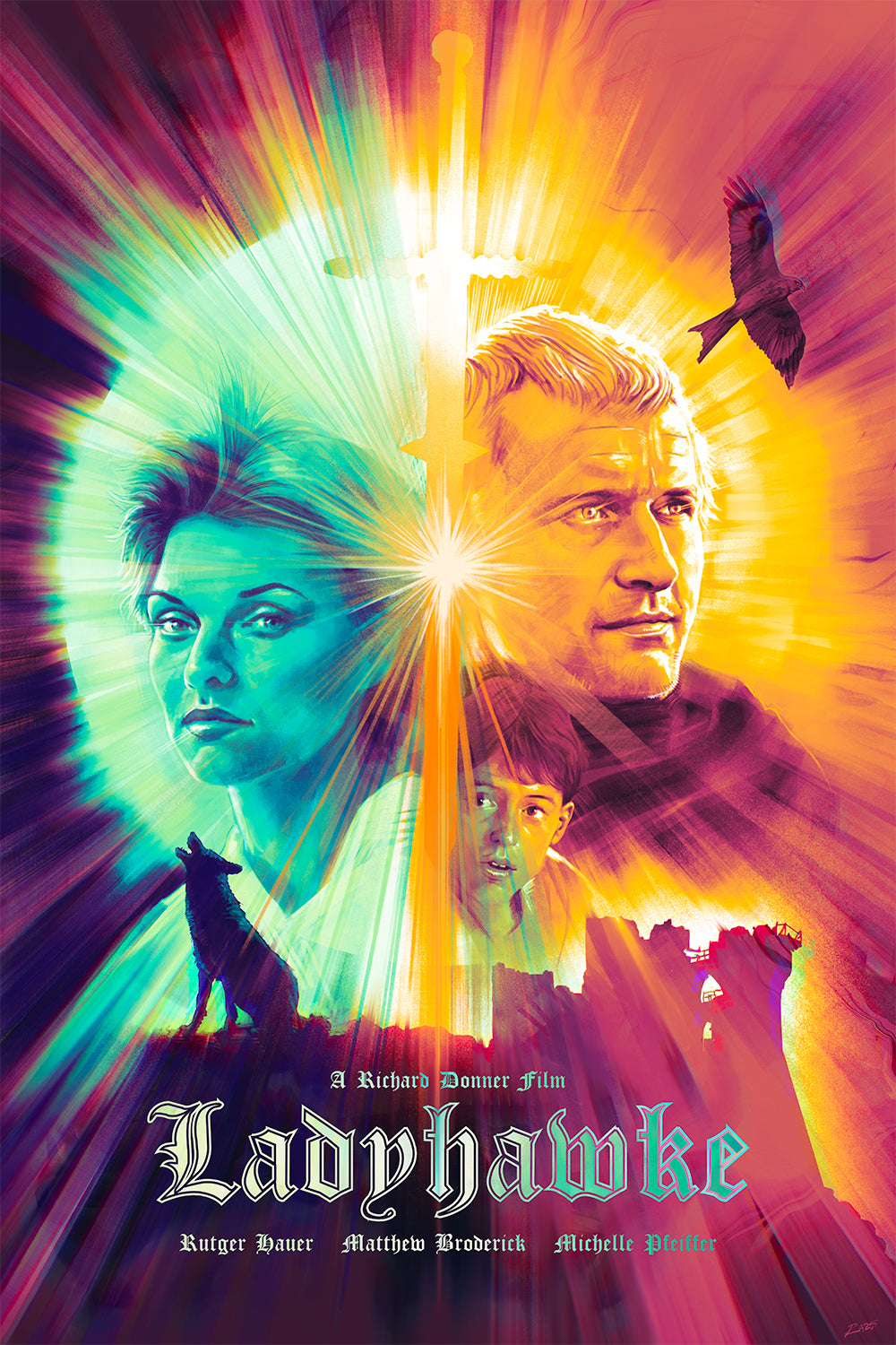 "A Mouse, a Hawk and a Wolf" by RapscallionArt