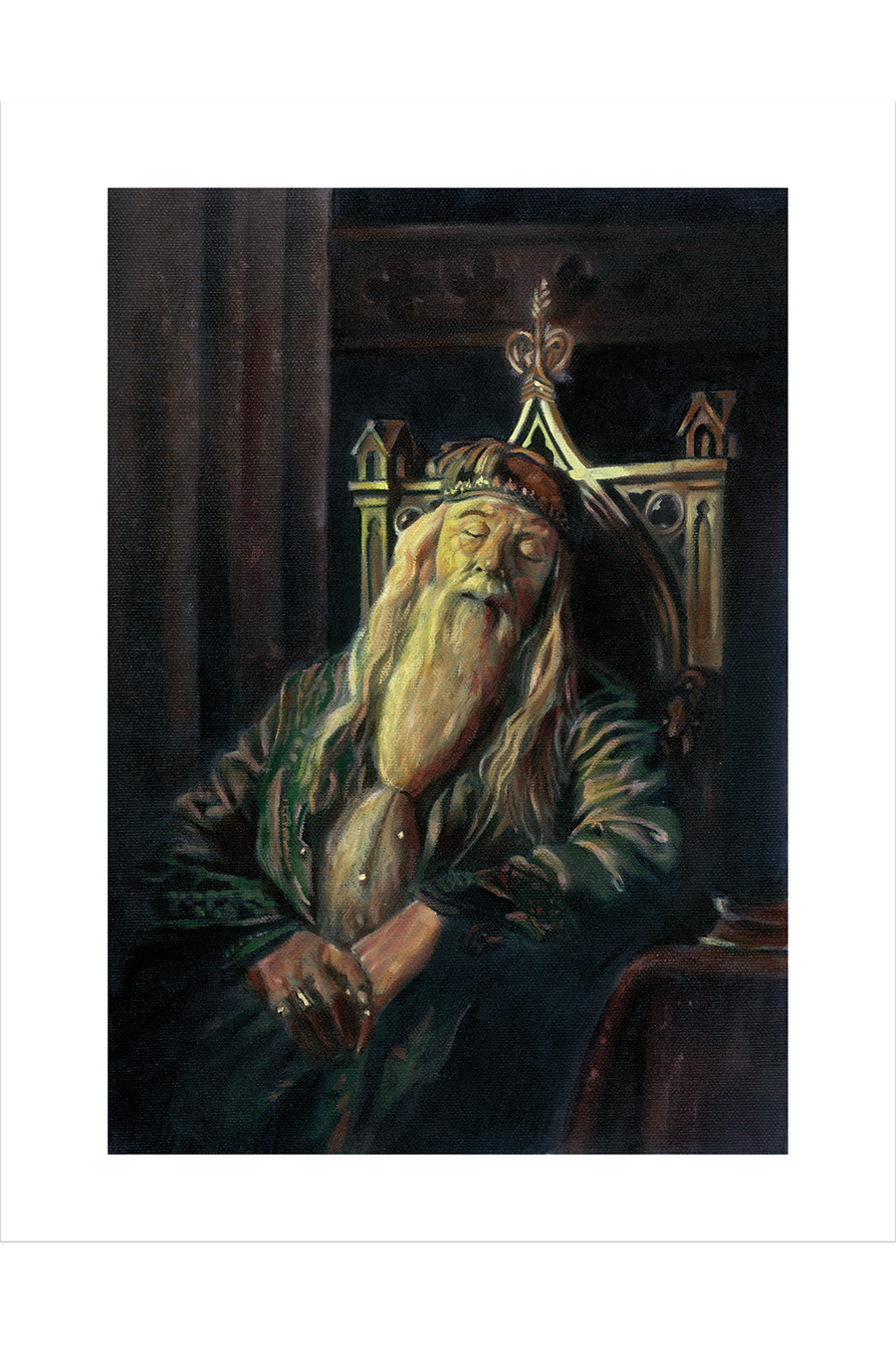 "Dumbledore Snoozing" by Robin Springett