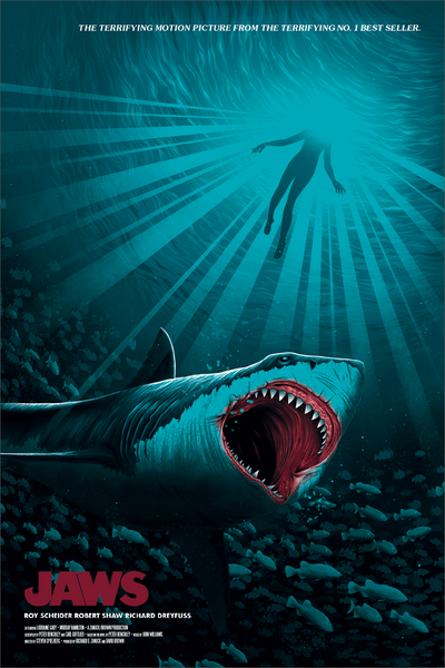 "The thing about a shark...he's got lifeless eyes." by Sam Mayle