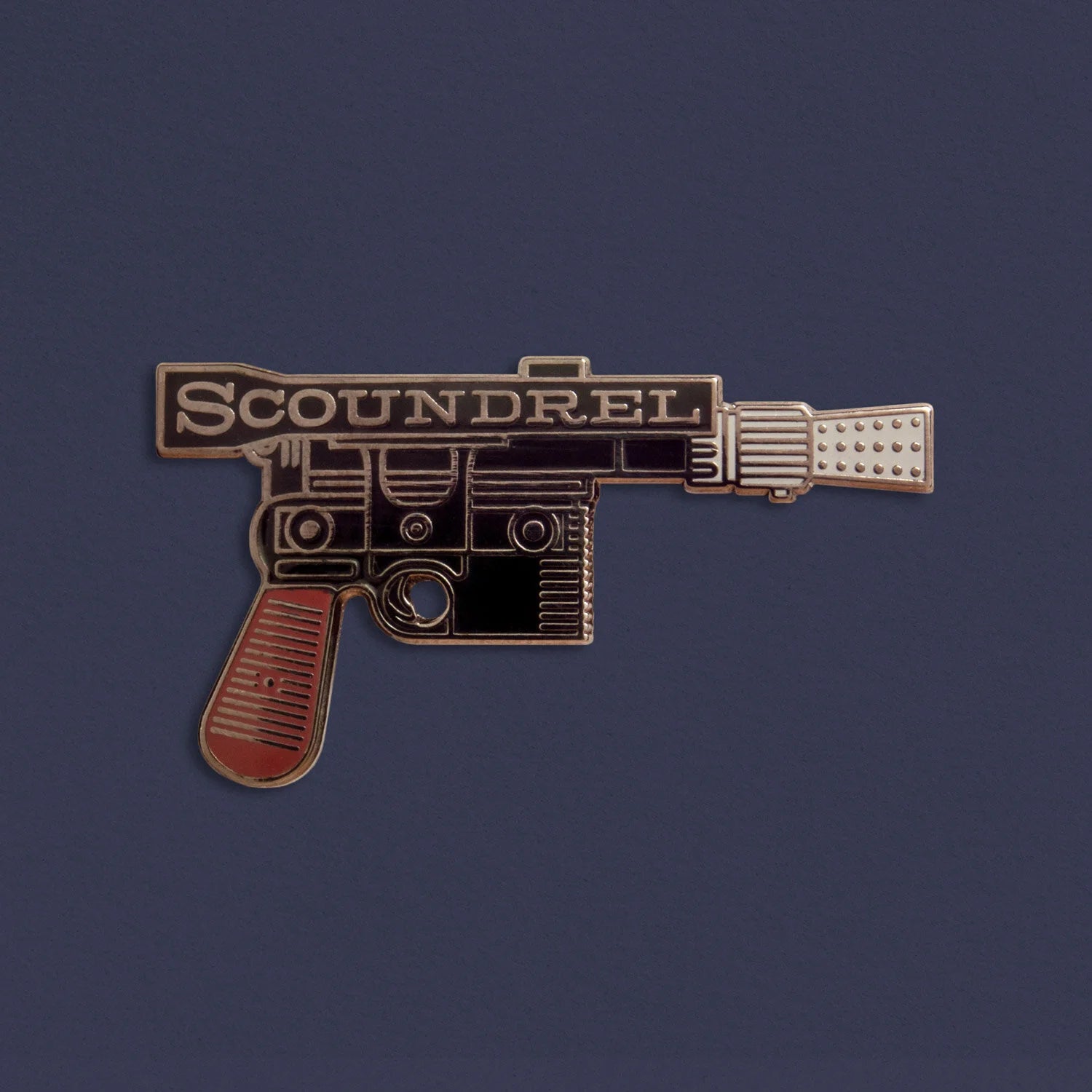 "Scoundrel Blaster" Pin by MacGuffin Goods
