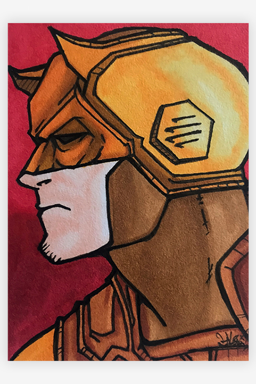 "Our Favourite Hero in a New Suit" by Alex Zhludov