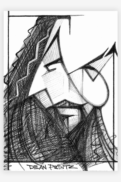 "King of the Seven Seas, Original Caricature" by Dean Printz