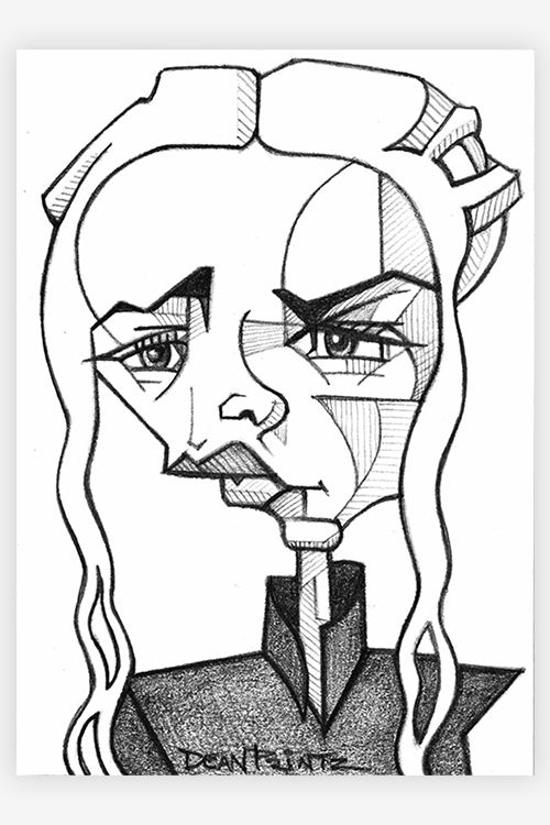 "Khaleesi, Original Caricature" by Dean Printz