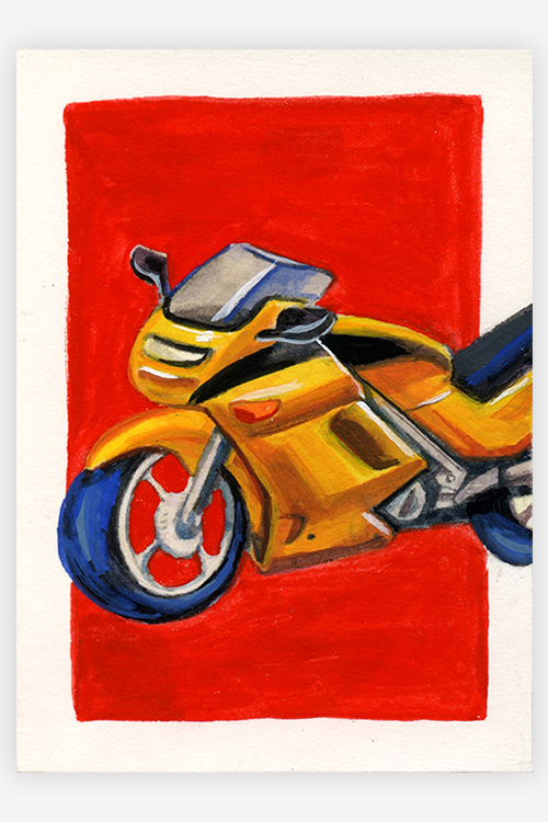 "The Bride's Kawasaki ZZR250" by Kimberly Cho