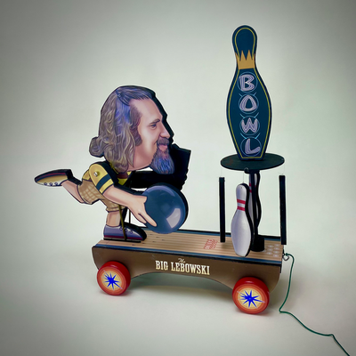 "Big Lebowski Animated Wooden Toy" by Steve Casino