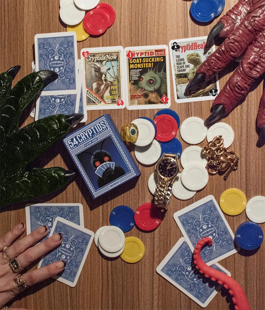 "54 Cryptids" Standard Poker Playing Cards Deck by Todd Alcott