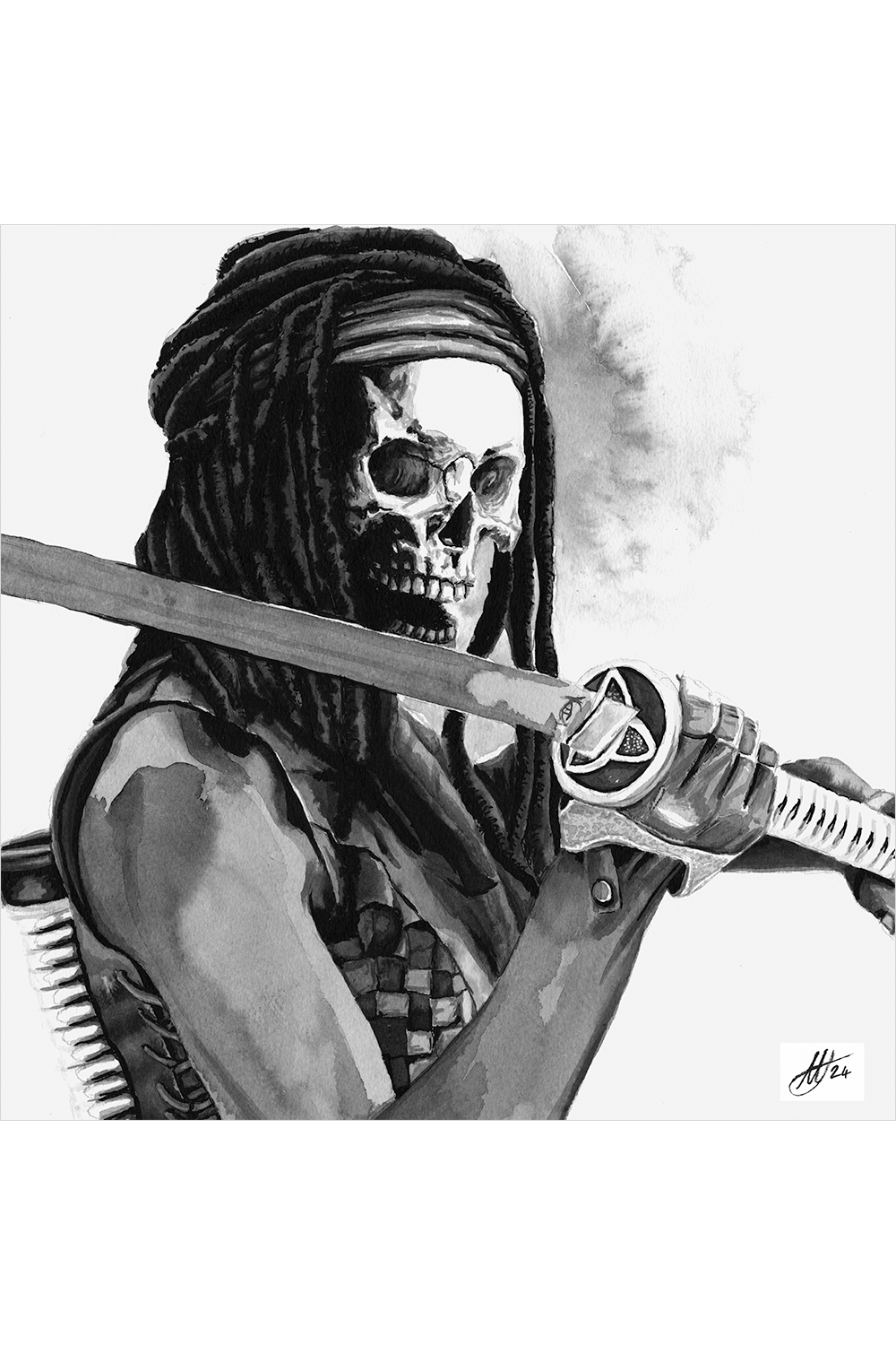 "Michonne" Original by Tony Hodgkinson