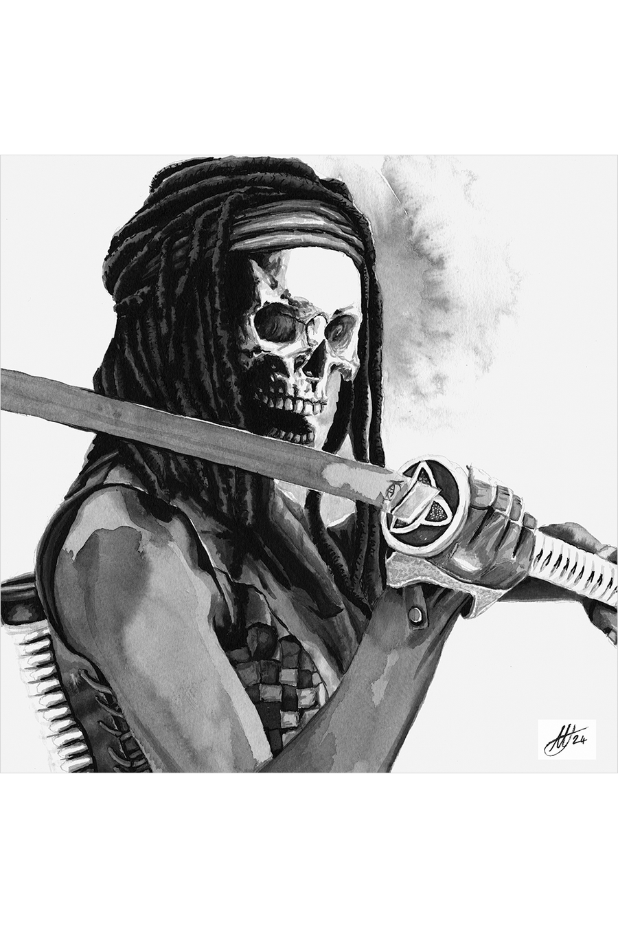"Michonne" Original by Tony Hodgkinson