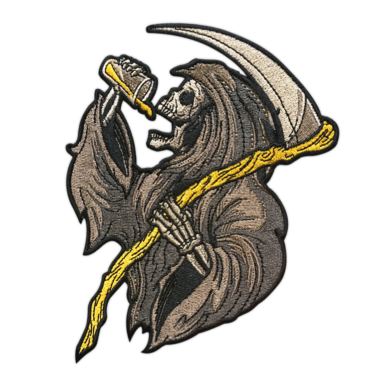 "Drinkin Reaper Gray" Patch by Matthew Johnson
