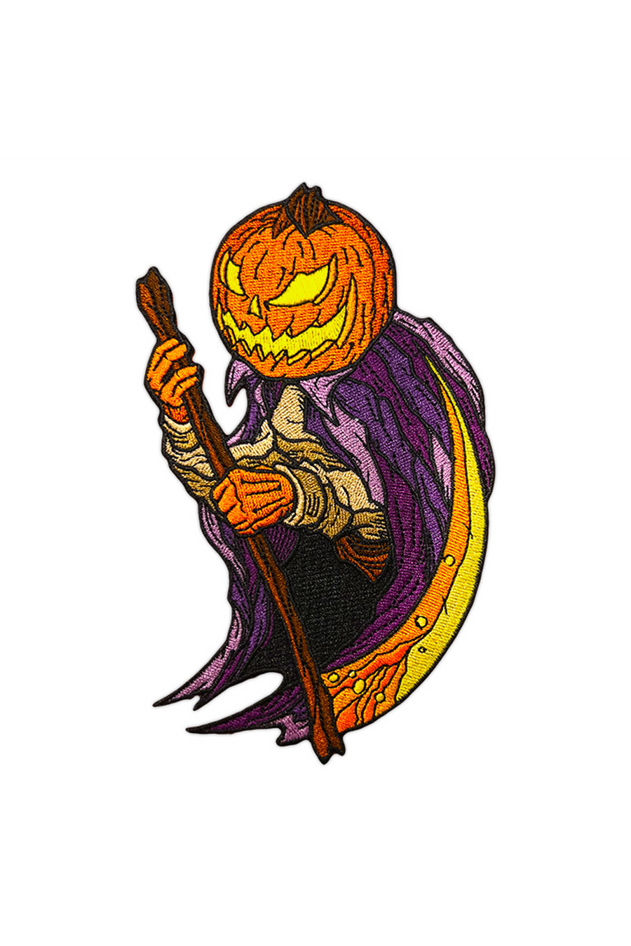 "Pumpkin Reaper Standard Yellow Scythe" Patch by Matthew Johnson
