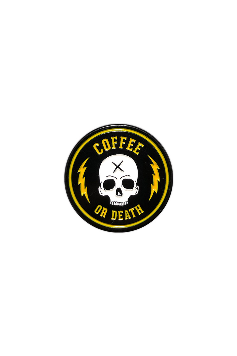 865. "Coffee or Death" Pin by Matthew Johnson
