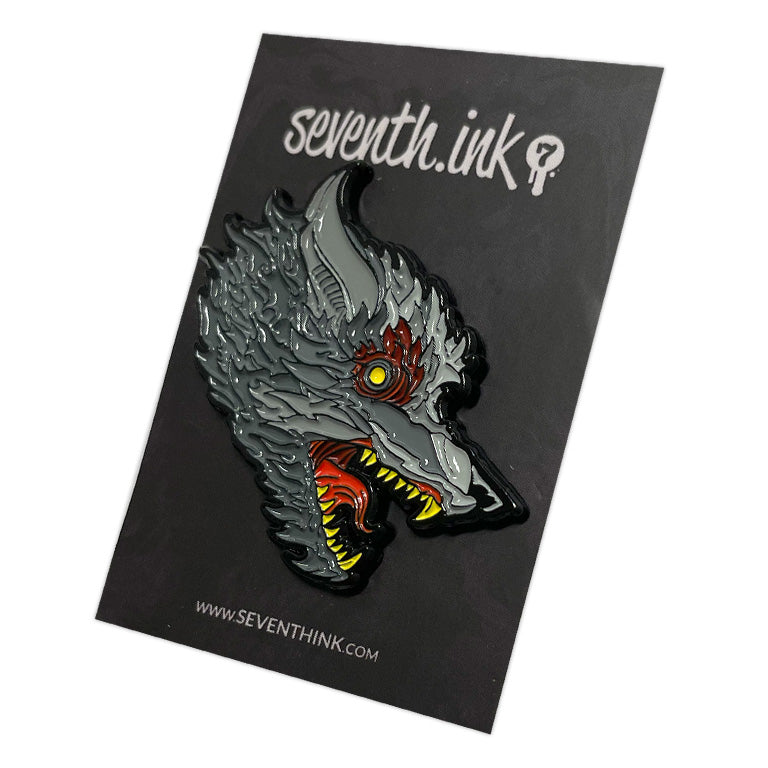 864. "Blood Wolf" Pin by Matthew Johnson