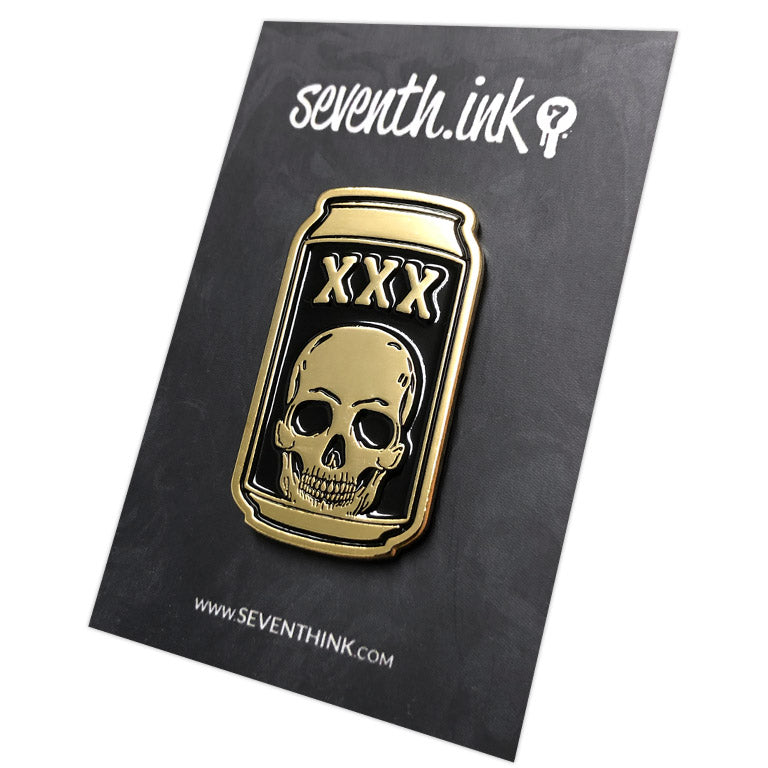 882. "Death Beer Gold" Pin by Matthew Johnson