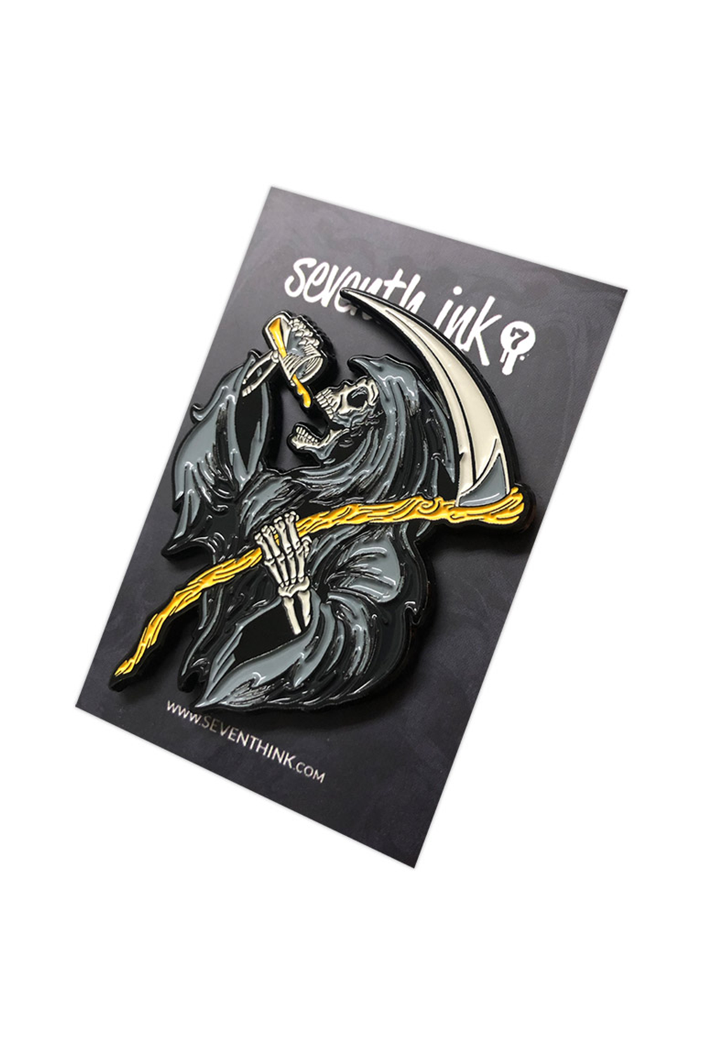 875. "Drinkin Reaper Gray" Pin by Matthew Johnson