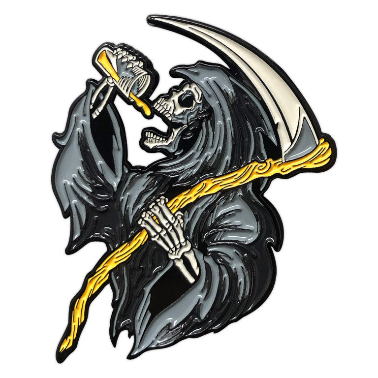 875. "Drinkin Reaper Gray" Pin by Matthew Johnson