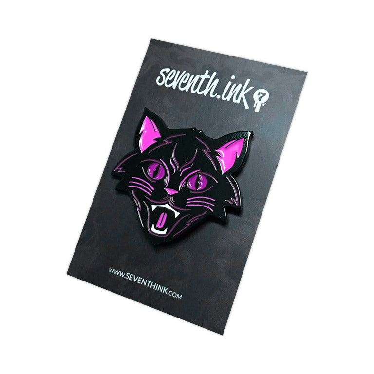 879. "Purple Halloween Cat" Pin by Matthew Johnson