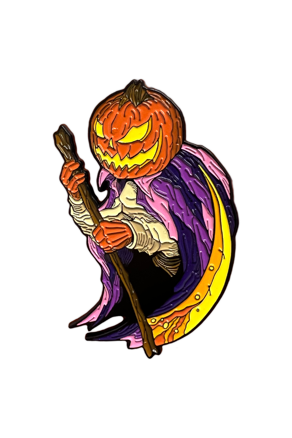 858. "Pumpkin Reaper Standard Yellow Scythe" Pin by Matthew Johnson