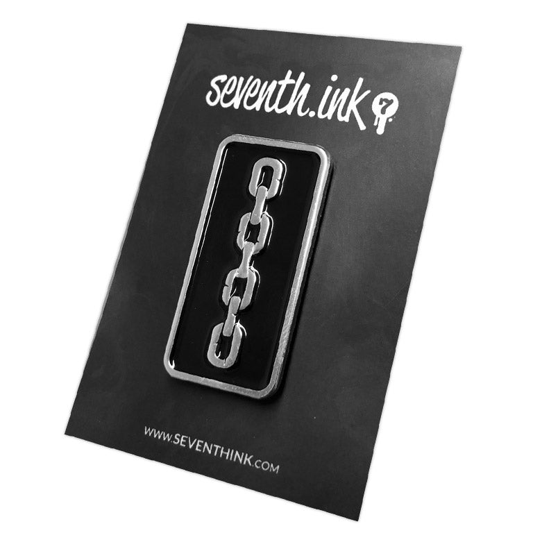 874. "Chains Silver" Pin by Matthew Johnson
