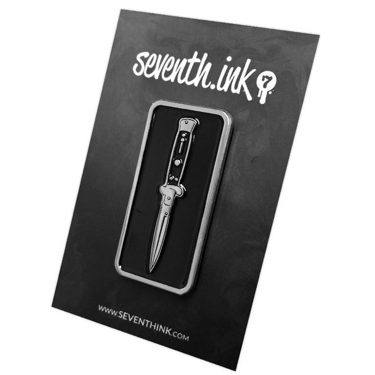 868. "Switchblade Silver" Pin by Matthew Johnson