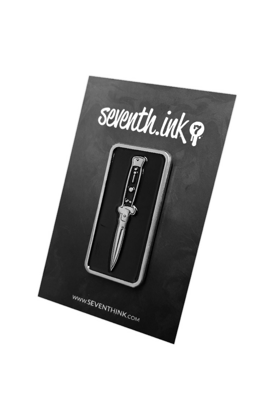 868. "Switchblade Silver" Pin by Matthew Johnson
