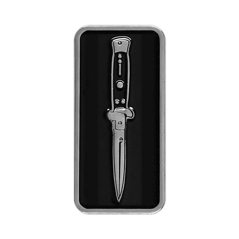 868. "Switchblade Silver" Pin by Matthew Johnson