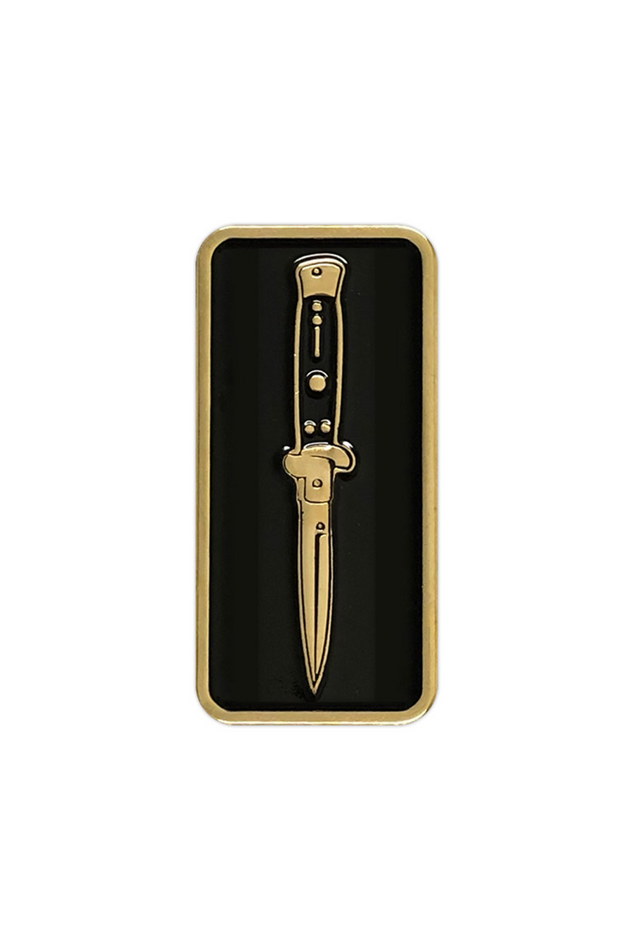 867. "Switchblade Gold" Pin by Matthew Johnson