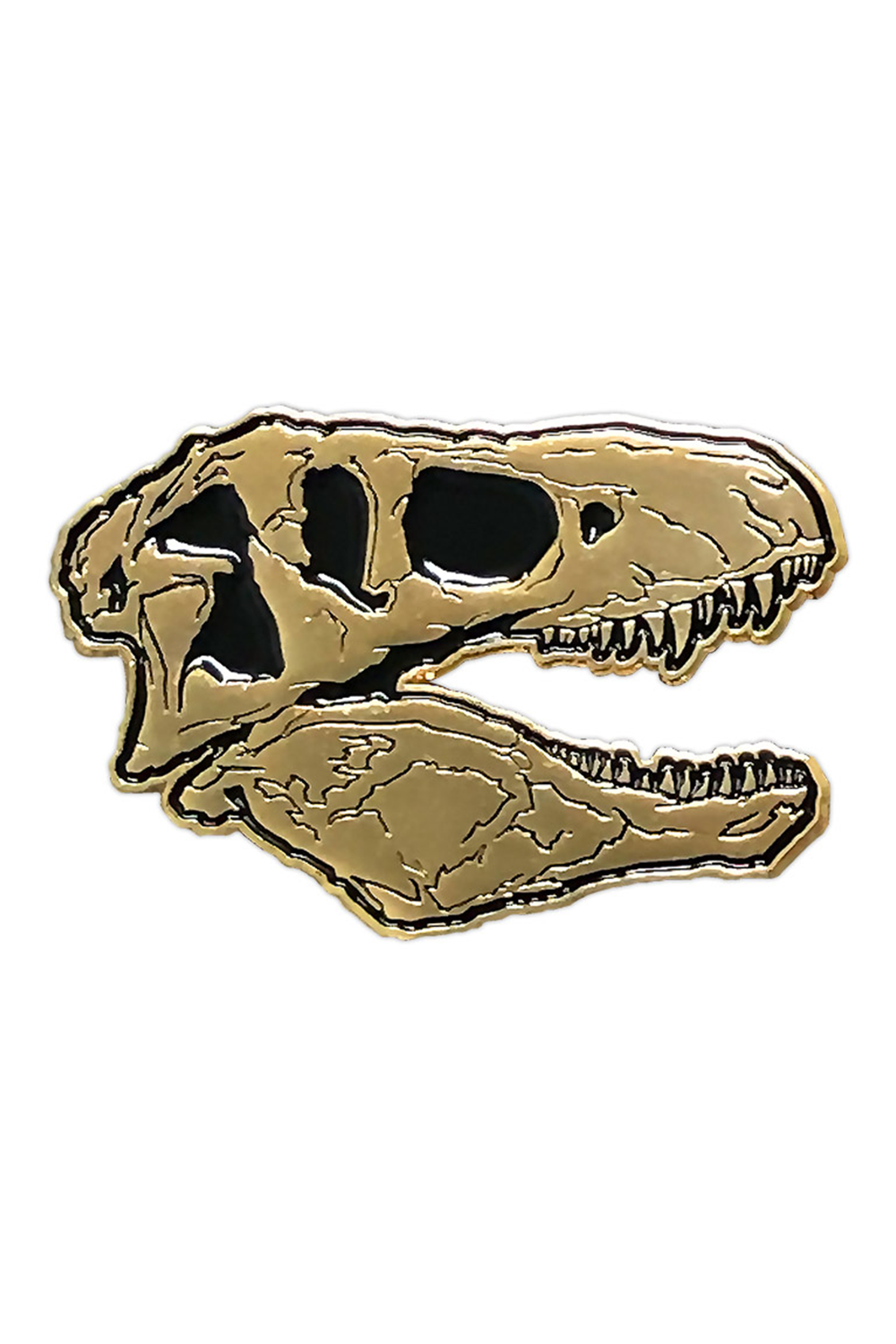 880. "Gold T-Rex Skull" Pin by Matthew Johnson