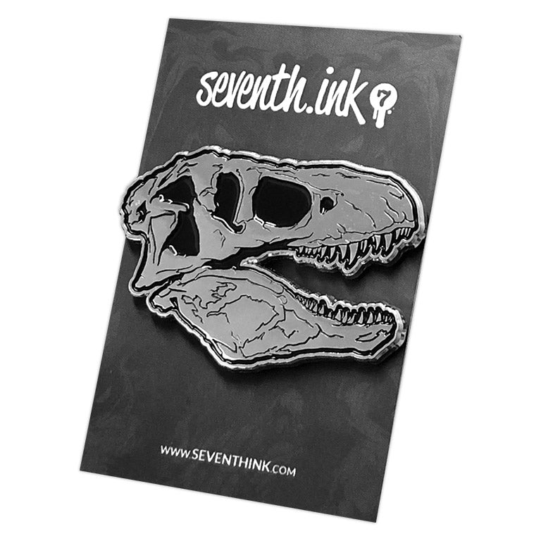 881. "Silver T-Rex Skull" Pin by Matthew Johnson
