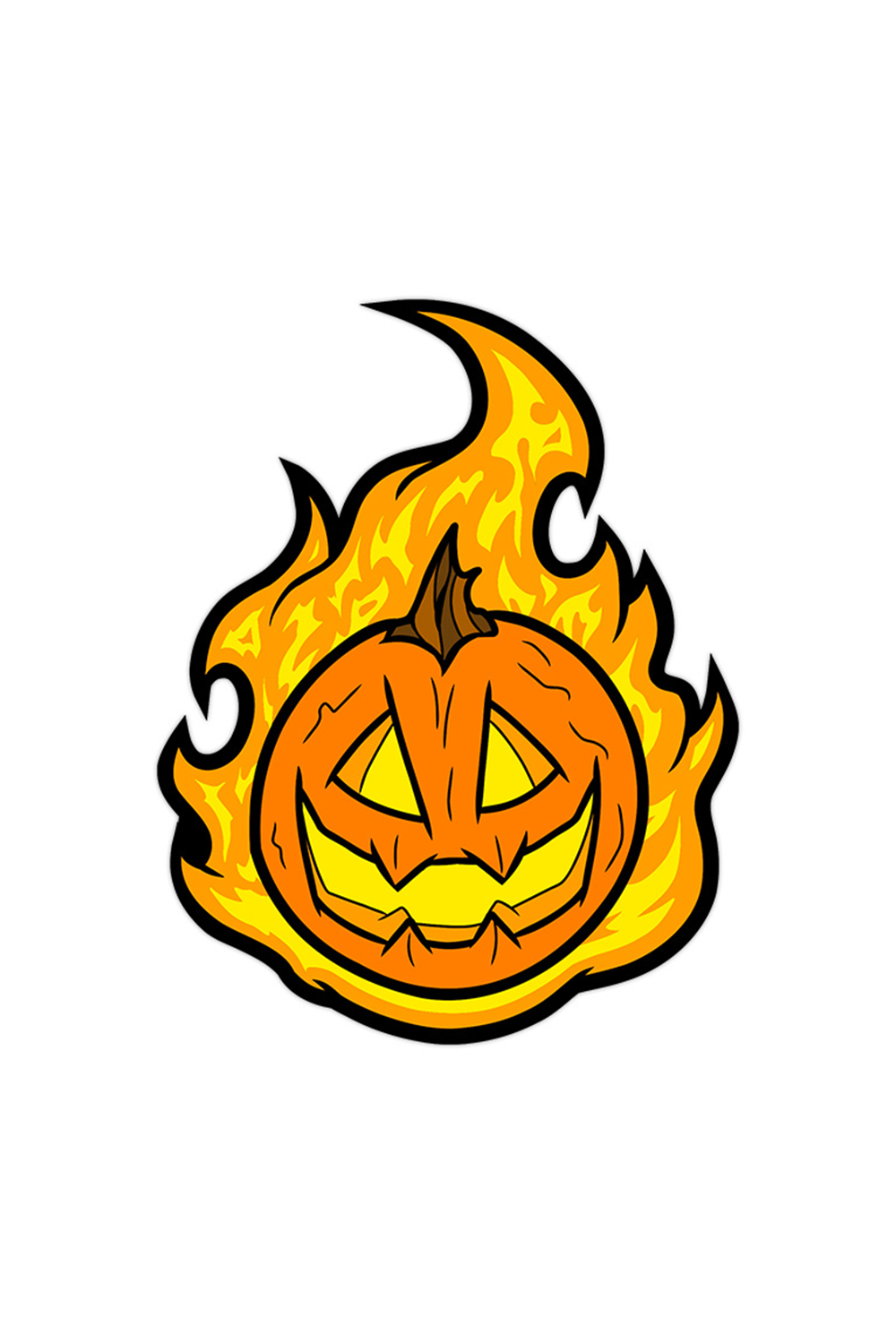 "Flaming Jack" Sticker by Matthew Johnson