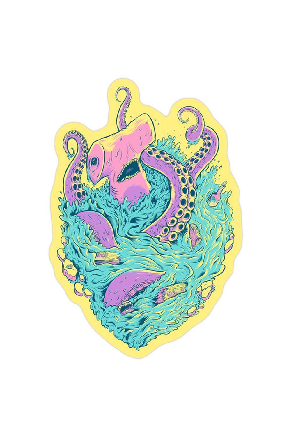 "Hammered at Sea" Sticker by Matthew Johnson