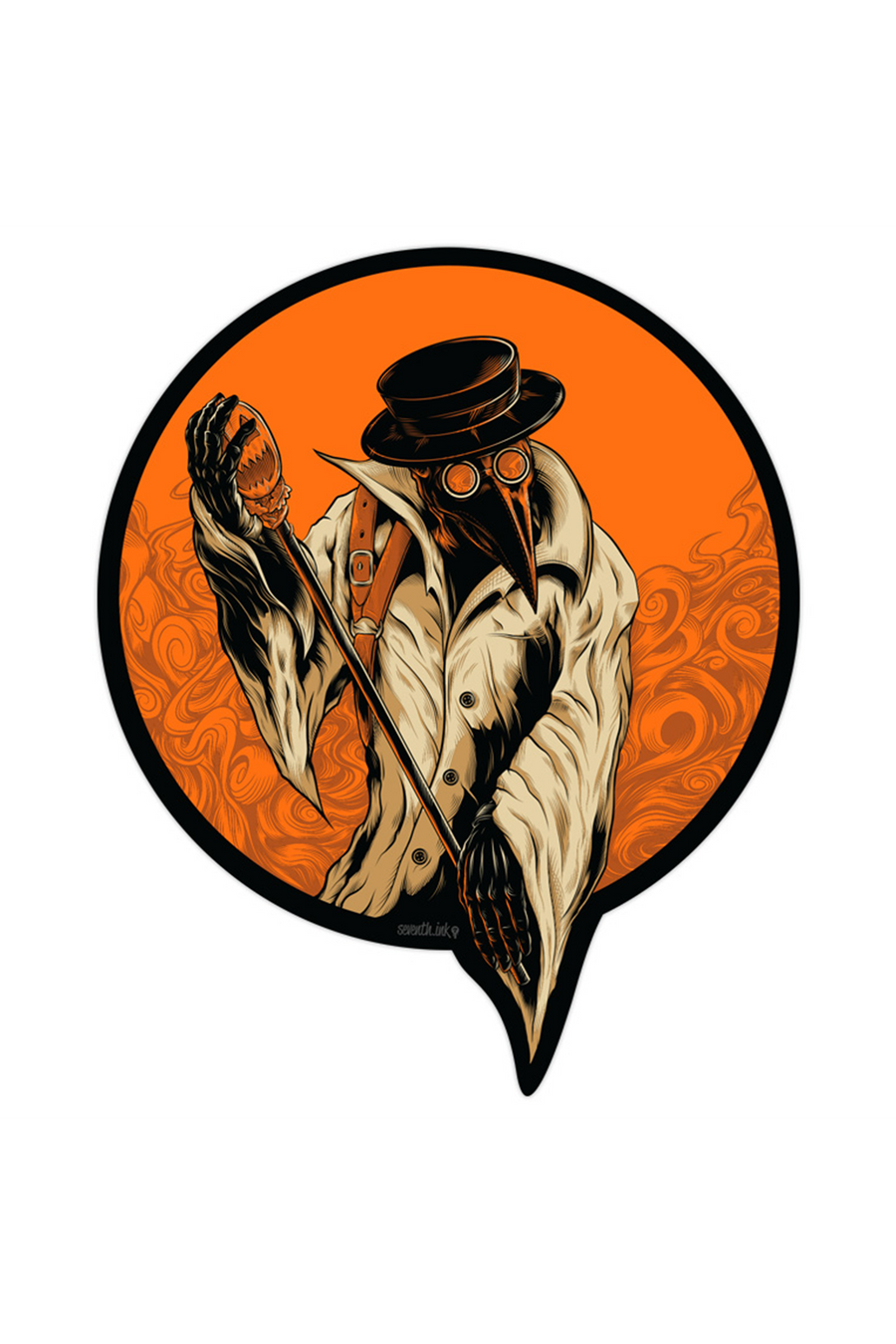 "Plague Doctor" Sticker by Matthew Johnson