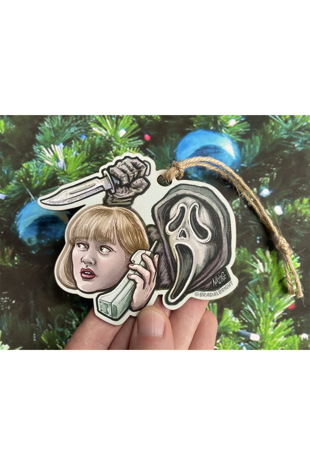 "Casey and Ghostface” Ornament by Brad Albright