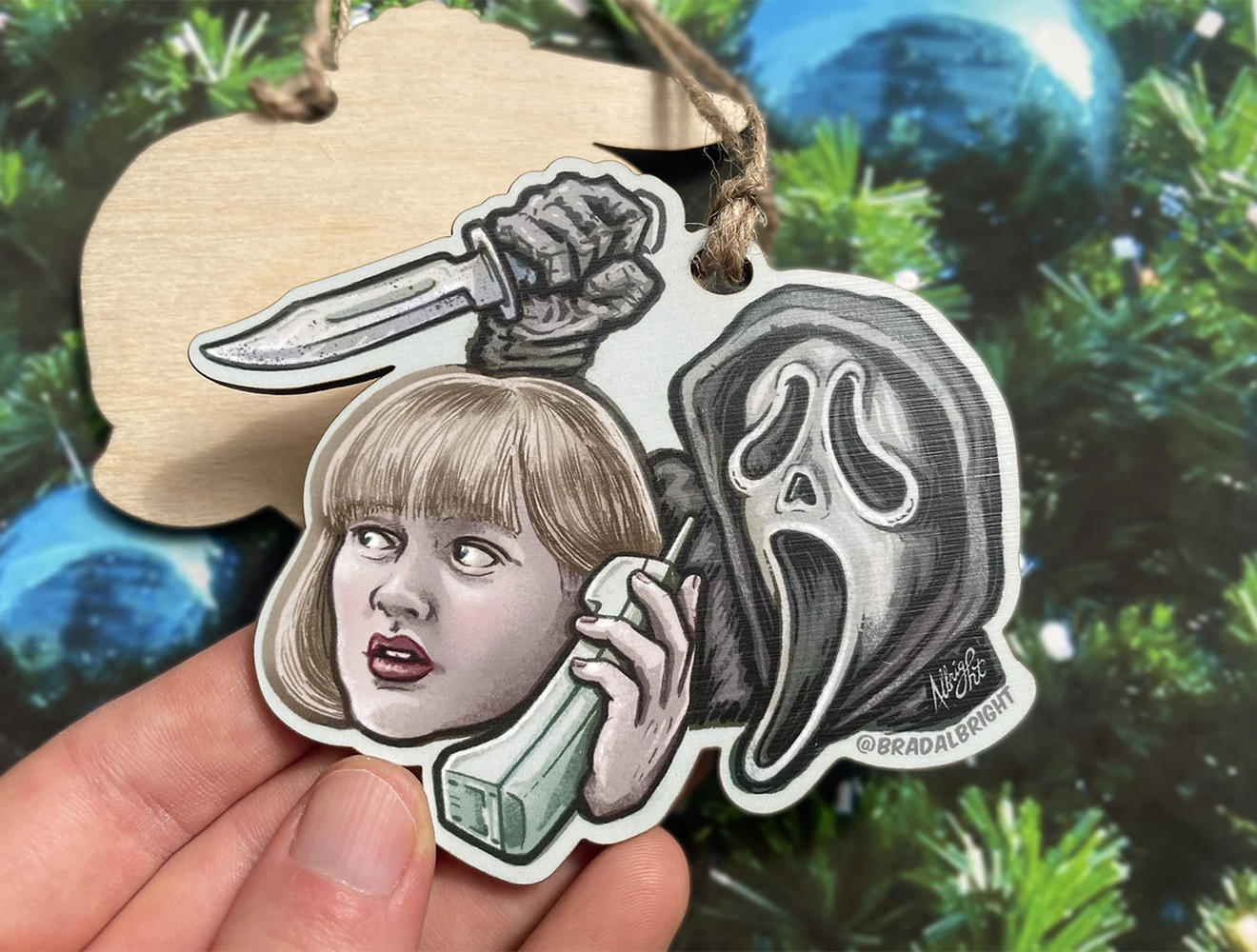 "Casey and Ghostface” Ornament by Brad Albright
