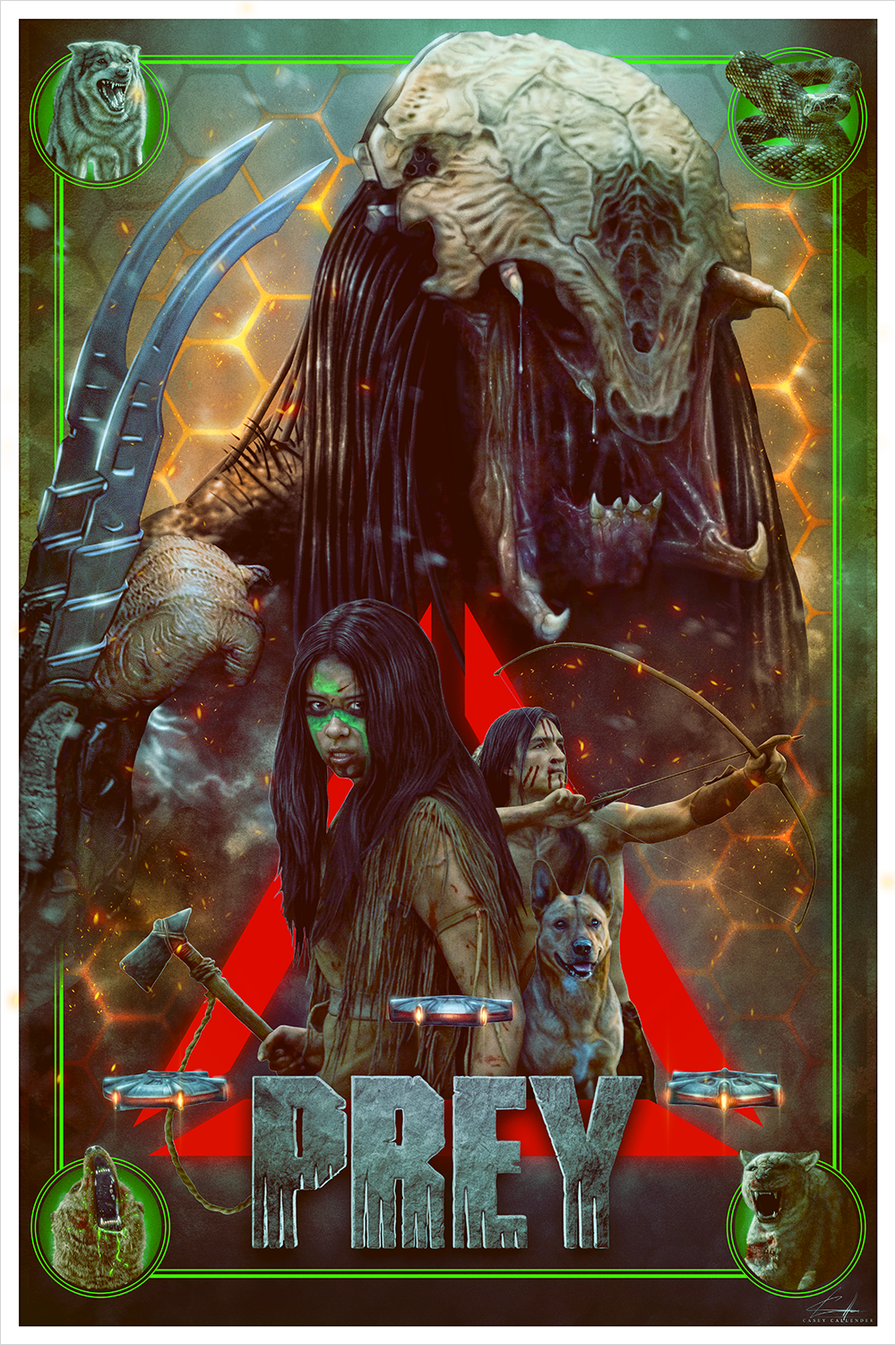 "PREY" Feral Green Variant by Casey Callender