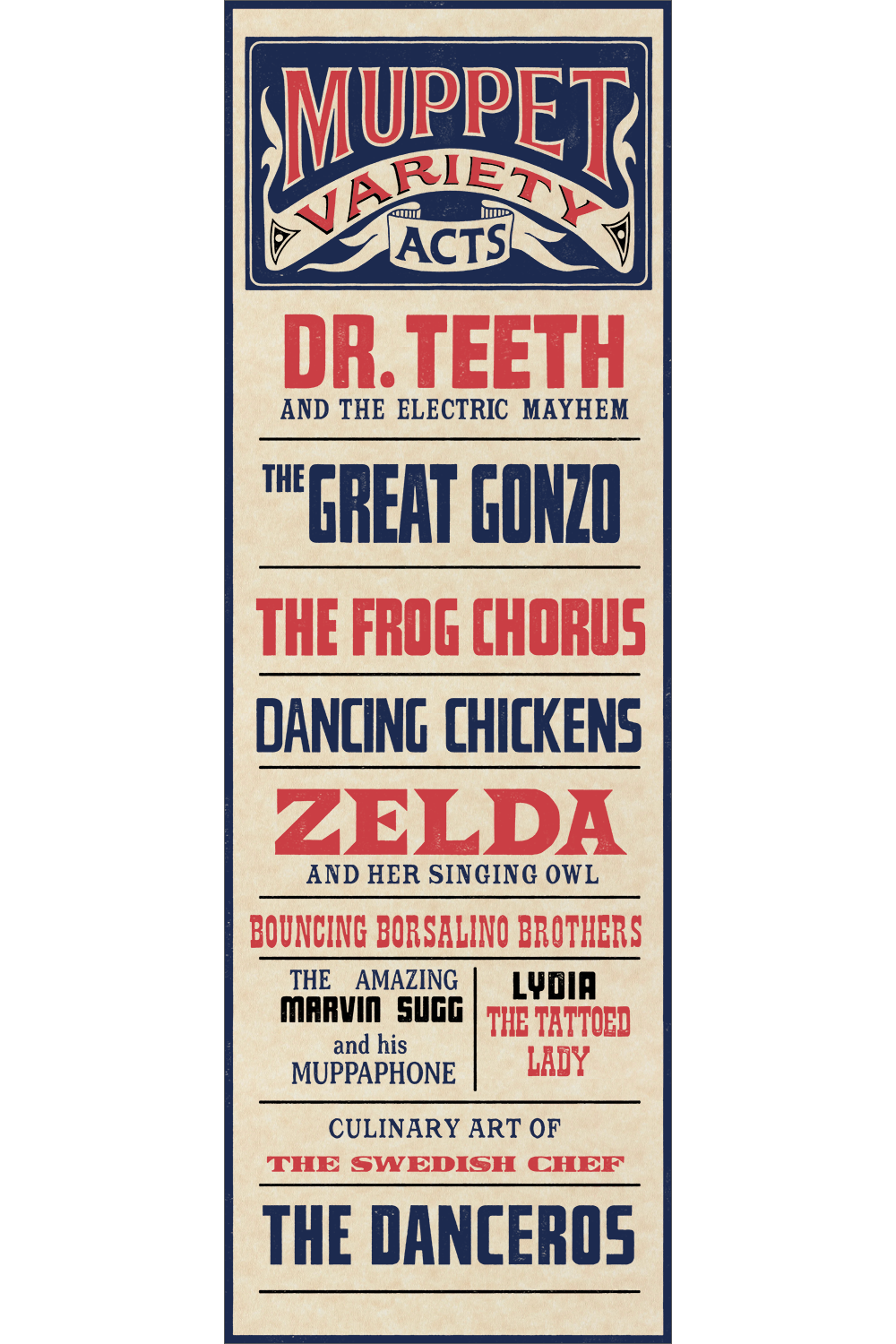 "Muppet Variety Acts" by Kevin M Wilson / Ape Meets Girl