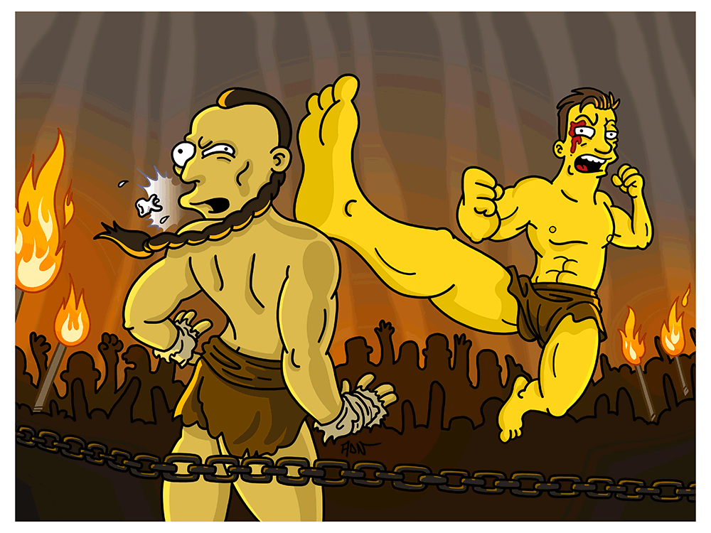 "Kickboxer Simpsonized" by ADN - Hero Complex Gallery