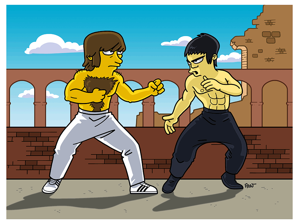 "Way of the Dragon Simpsonized" by ADN - Hero Complex Gallery