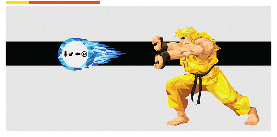 "Hadouken! - Ken" Yellow Variant by Andy Duke - Hero Complex Gallery
