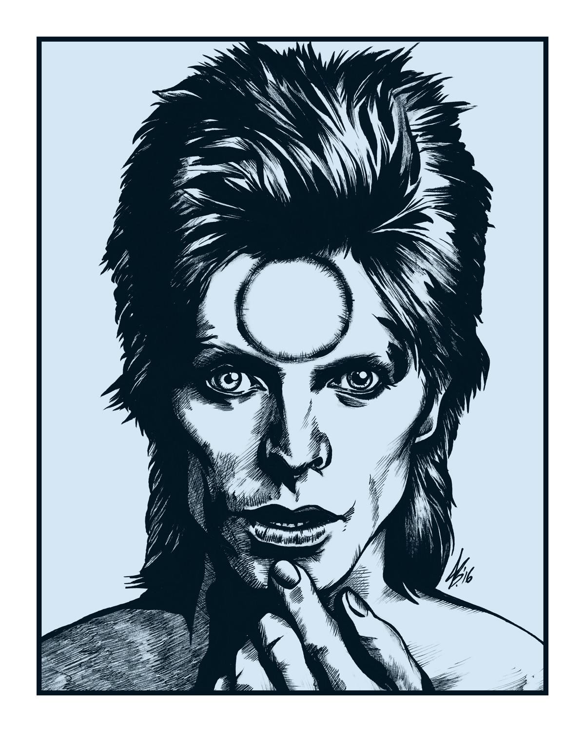 “We Spoke Of Was And When (Bowie, One)” by Jason Brown - Hero Complex Gallery