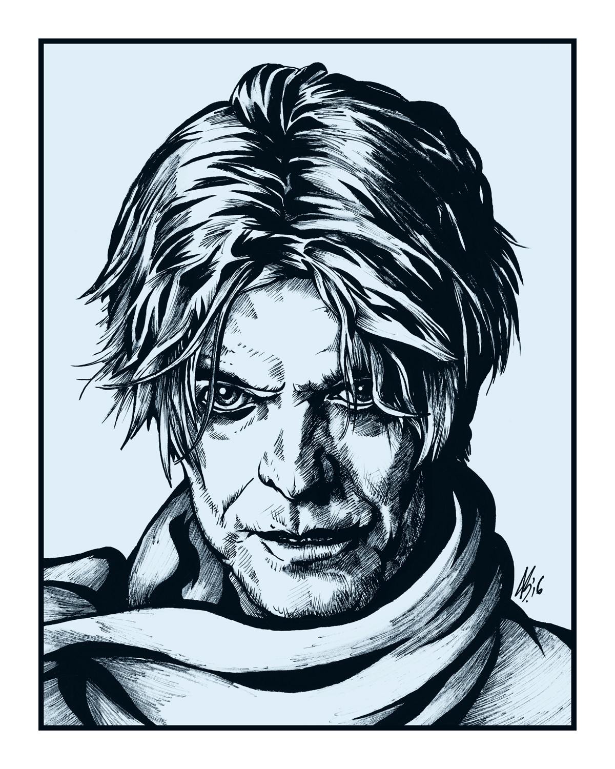 “We Kissed As Though Nothing Could Fall (Bowie, Two)” by Jason Brown - Hero Complex Gallery